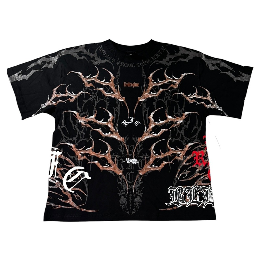 Civil Regime x Bleach Ichigo Kurosaki Oversized T-Shirt Black Small NWT
